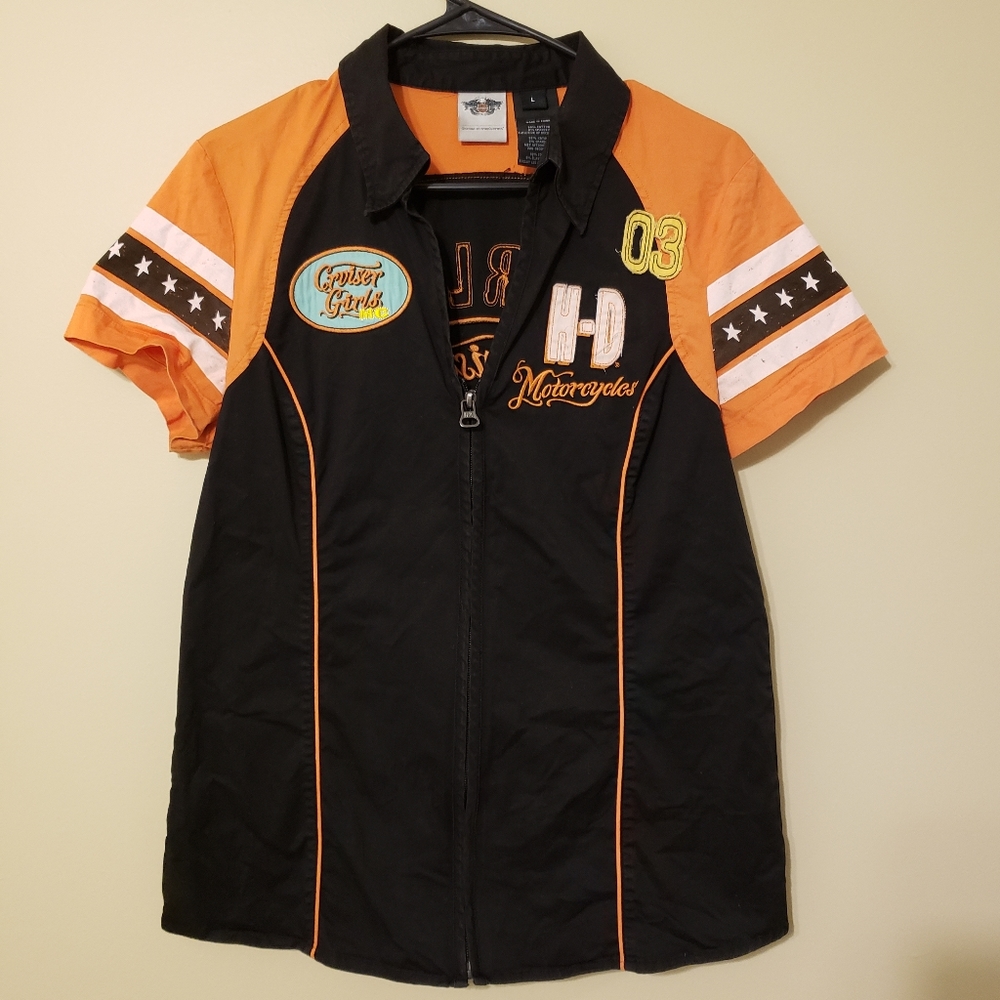 Harley-Davidson classic zip front shirt